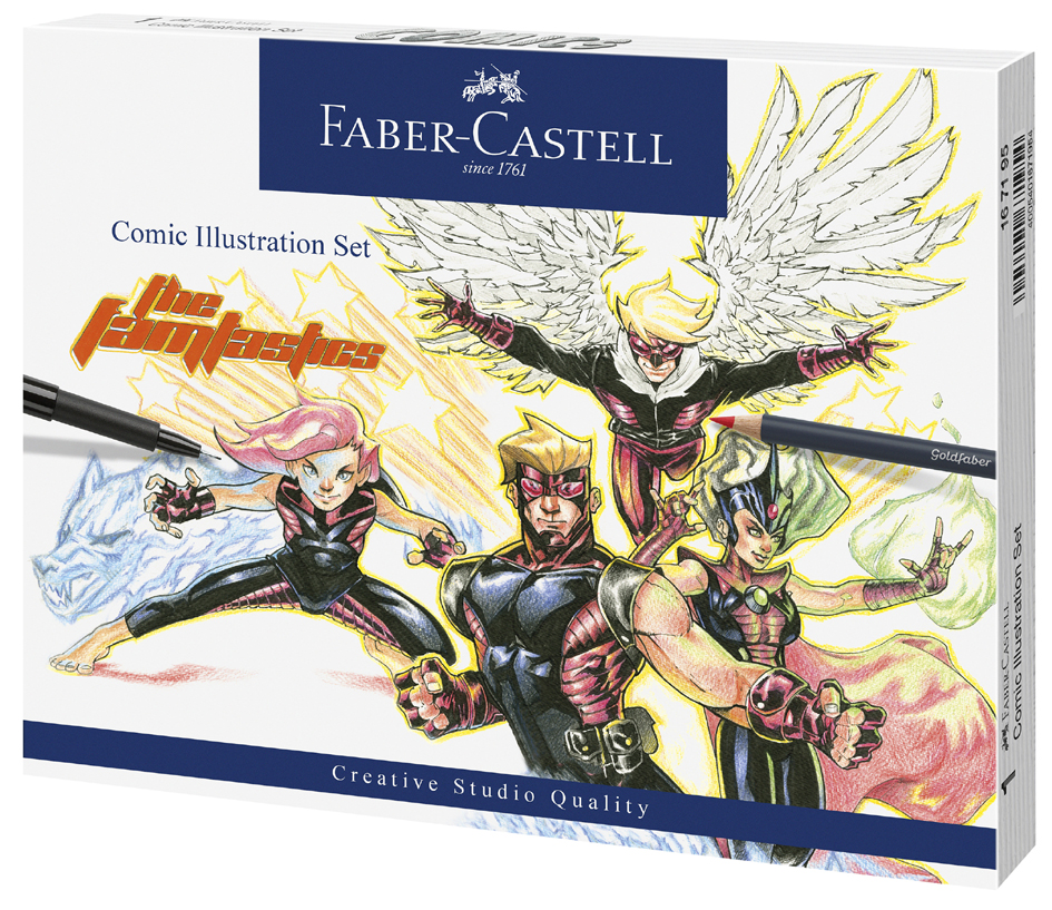 FABER-CASTELL Tuschestift PITT artist pen, 15er Etui Comic von Faber-Castell