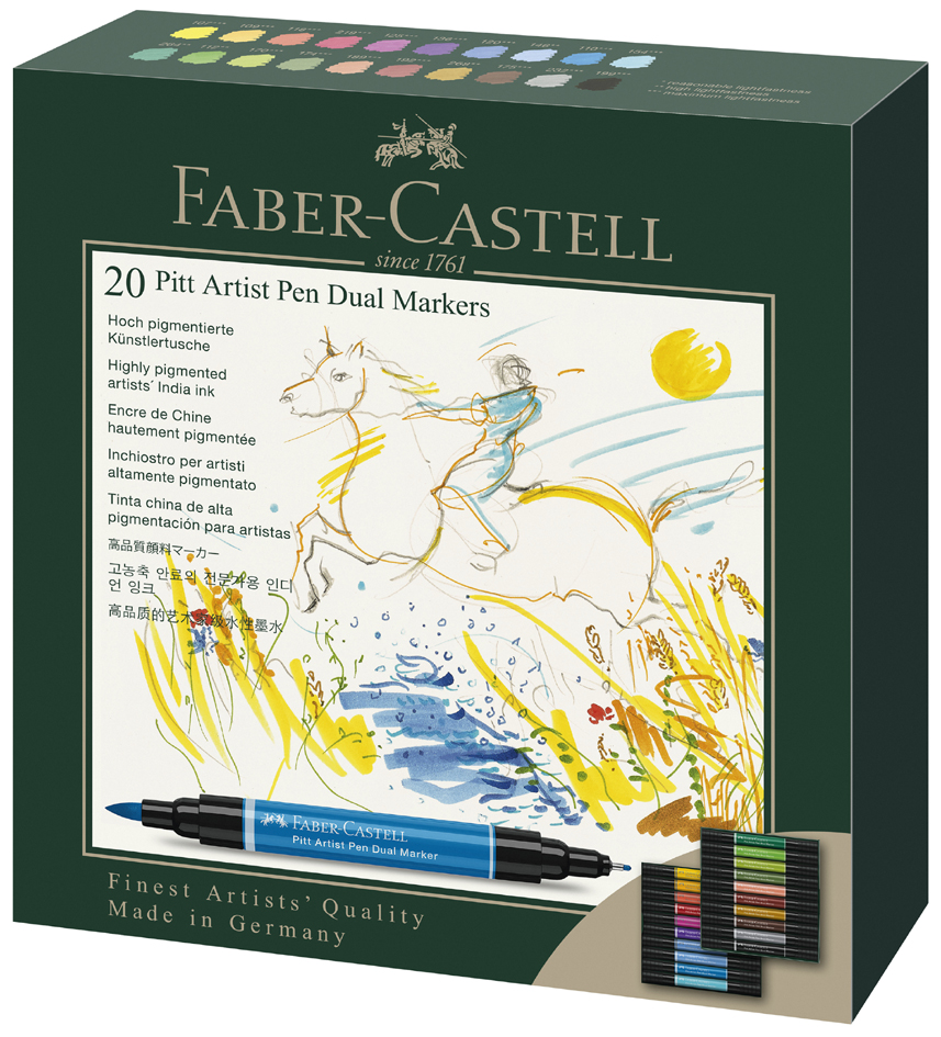 FABER-CASTELL Tuschestift PITT artist pen Dual Marker, 20er von Faber-Castell