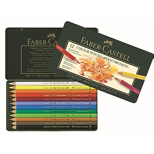 Faber-Castell 110012 - Geschenkset Stifte, 12 Farbstifte Polychromos von Faber-Castell