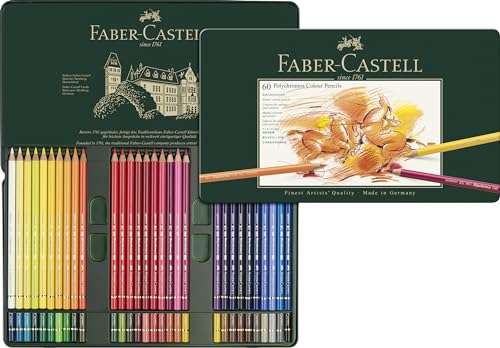 Faber-Castell 110060 - Farbstifte Polychromos, 60er Metalletui von Faber-Castell