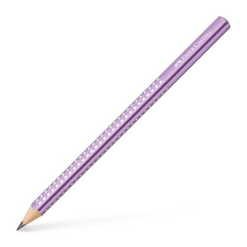 Faber-Castell 111663 - Box mit 12 Graphitstiften, Jumbo Sparkle Metallic, Violett von Faber-Castell