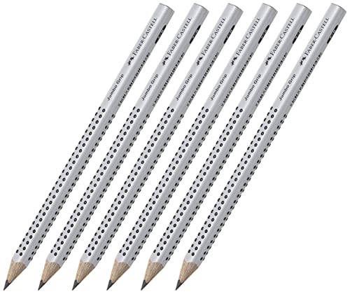 Faber-Castell 111900 - Bleistift Jumbo Grip, Härtegrad 2=B (6 Stück) von Faber-Castell
