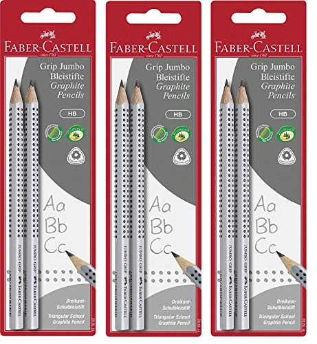 Faber-Castell 111992 - Bleistift Jumbo Grip HB, 2er Set (6er Set) von Faber-Castell