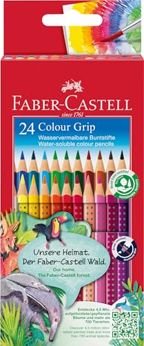 Faber-Castell 112424 - Buntstifte Set Colour Grip 2001, 24 Stück im Kartonetui von Faber-Castell