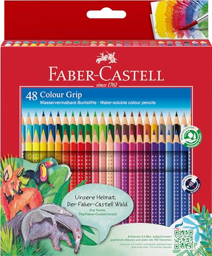 FABER-CASTELL 112449 - Buntstifte Set Colour Grip 48er Stück Kartonetui FABER-CASTELL 112449 - Buntstifte Set Colour Grip 48er Stück Kartonetui von FABER-CASTELL