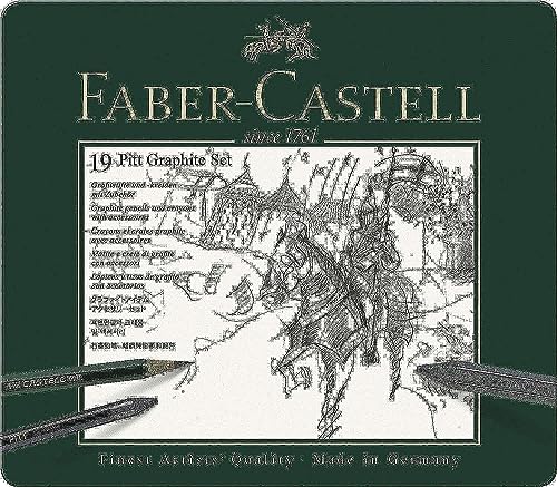 Faber-Castell 112973 - Pitt Graphite Set im Metalletui, medium, 19-teilig von Faber-Castell