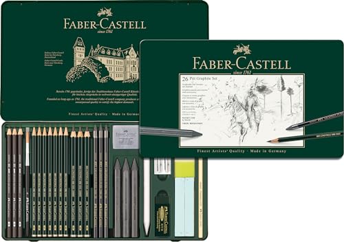 FABER-CASTELL 112974 - Pitt Graphite Set im Metalletui, groß, 26-teilig von Faber-Castell