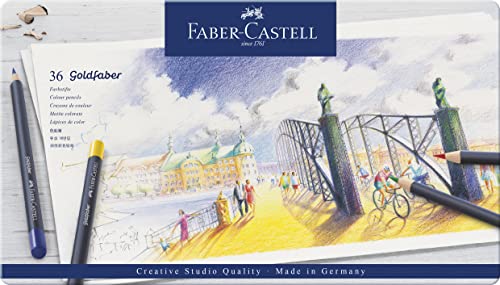 Faber-Castell 114736 - Farbstifte mit permanenter Ölkreidemine Goldfaber, 36er Set von Faber-Castell