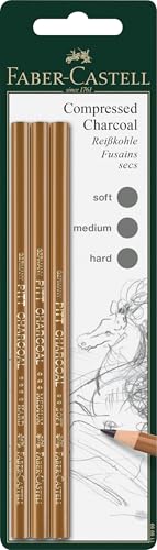 FABER-CASTELL 119999 - Reißkohlestift Pitt, 3er Set, schwarz FABER-CASTELL 119999 - Reißkohlestift Pitt, 3er Set, schwarz von FABER-CASTELL