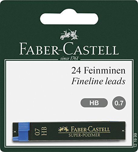 Faber-Castell 121999 - Feinmine Super Polymer, Härtegrad HB, 0.7 mm, 24 Minen von Faber-Castell