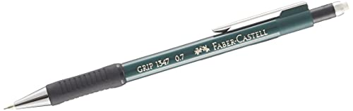 Faber-Castell 134763 - Druckbleistift GRIP, Minenstärke: 0,7 mm, Schaftfarbe: grün-metallic von Faber-Castell