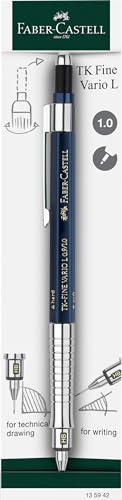 Faber-Castell 135942 - Druckbleistift TK-Fine Vario L 1.0 mm, Indigo, Minenbleistift mit Soft/Hart-Mechanik von Faber-Castell