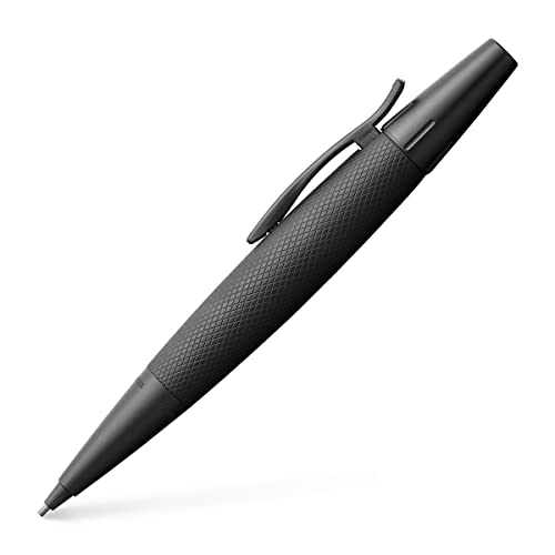 FABER-CASTELL 138690 - Drehbleistift e-motion pure black, Schreibstärke B, schwarz von Faber-Castell