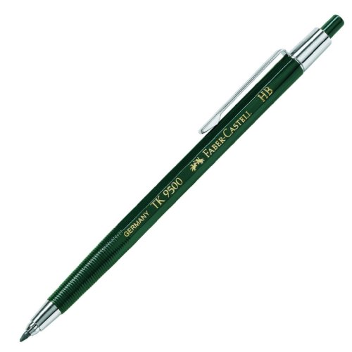 Faber-Castell 139520 - Fallminenstift TK 9500, Minenstärke: 2 mm, Härtegrad: OH, Schaftfarbe: grün, 1 Stück von Faber-Castell