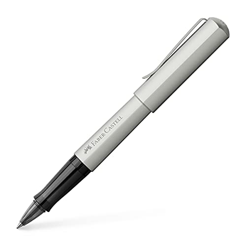 Faber-Castell 140595 - Tintenroller Hexo, silber matt, 1 Stück von Faber-Castell