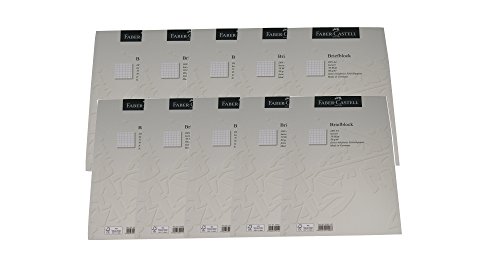 Faber-Castell 14060 - Briefblöcke DIN A4, 10er, FSC-Mix, 80 g/m², kariert von Faber-Castell