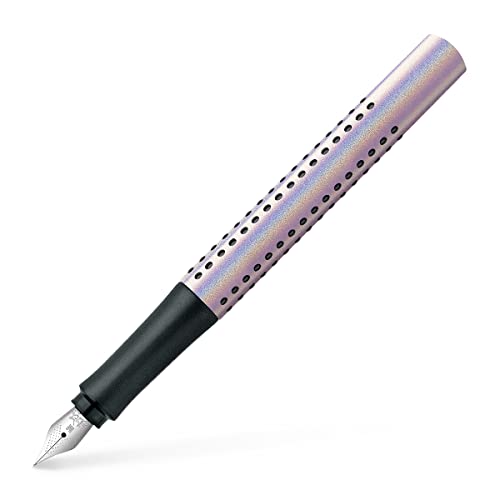 Faber-Castell 140844 - Füller Grip Edition Glam, Federbreite M, pearl, 1 Stück von Faber-Castell