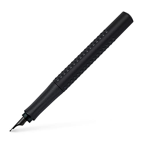FABER-CASTELL 140960 - Füller Grip Edition, Federbreite M, All Black, 1 Stück von FABER-CASTELL