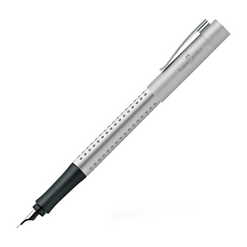 Faber-Castell 140992 - Füller Grip 2011, Feder EF, Silber, 1 Stück von Faber-Castell