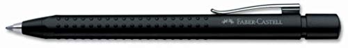 Faber-Castell 144187 - Kugelschreiber Clip-on einziehbar, schwarz, Kunststoff, Metall, beidhändig von Faber-Castell
