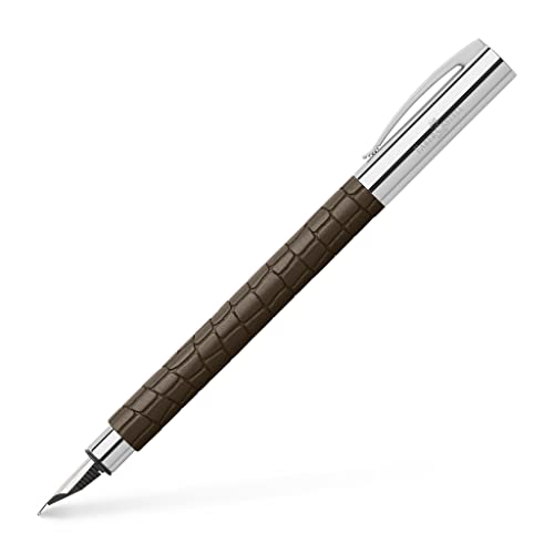 Faber-Castell 146053 - Füller Ambition, Feder B, 3D Croco braun von Faber-Castell