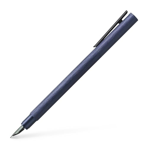 Faber-Castell 146161 - Füller Neo Slim Aluminium, Federbreite F, dunkelblau von Faber-Castell