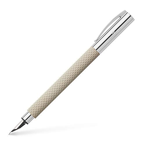 Faber-Castell 149622 - Füller Ambition OpArt, Federbreite EF, White Sand, 1 Stück von Faber-Castell