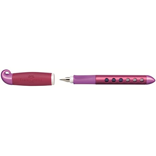 Faber-Castell 149846 1pièce (S) Füllfederhalter – Iridium Füllfederhalter (Stahl Cherry, Cherry, Rechtshänder, 1 PC (S)) von Faber-Castell