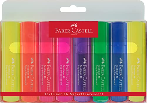 Faber-Castell 154662 - Textmarker Set TL 1546, 8er Etui, Neon Farben, mit langlebiger Keilspitze, Strichbreite 1 - 5 mm, nachfüllbar Faber-Castell 154662 - Textmarker Set TL 1546, 8er Etui, Neon Farben, mit langlebiger Keilspitze, Strichbreite 1 - 5 mm, nachfüllbar von Faber-Castell