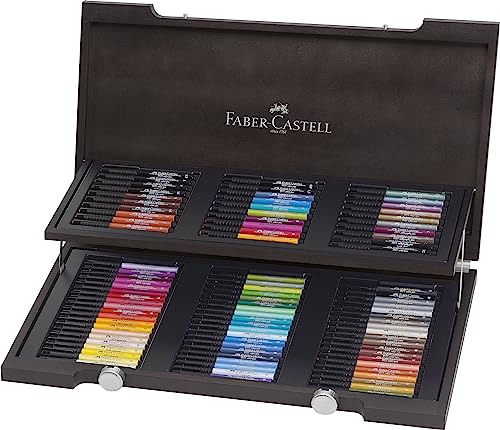 Faber-Castell 167400 - Tuschezeichner PITT artist pen, 90 Stück, im Holzkoffer, von Faber-Castell