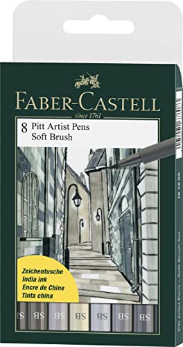 Faber-Castell 167808 - Tuschestift Pitt Artist Pen SB, 8er Set von Faber-Castell