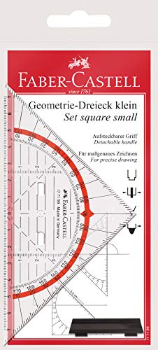 Faber-Castell 177199 - Geometrie-Dreieck mit Griff, 14 cm von Faber-Castell