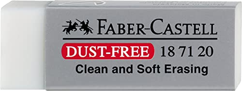 Faber-Castell 187120 - Radiergummi Dust-Free, Kunststoff, weiß, für Bleistifte, 1 Stück von Faber-Castell