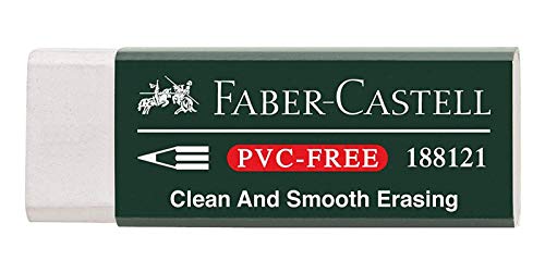 Faber-Castell 188121 - Radierer 7081 N PVC-Free, Kunststoff (10 Radierer, weiß) von Faber-Castell