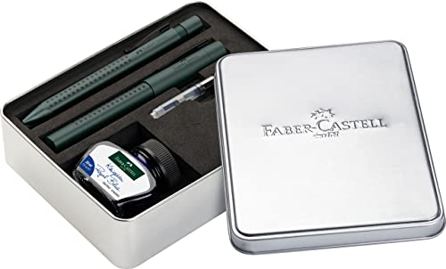 Faber-Castell 201532 - Geschenkset Grip Edition, mistletoe, mit Füller M, Kugelschreiber XB, Tintenglas 30 ml und Steckkonverter von Faber-Castell