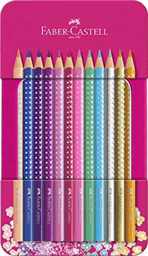 FABER-CASTELL 201737 - Buntstifte Set Sparkle 12-teilig, im Metalletui, dreikant, bruchsicher FABER-CASTELL 201737 - Buntstifte Set Sparkle 12-teilig, im Metalletui, dreikant, bruchsicher von FABER-CASTELL