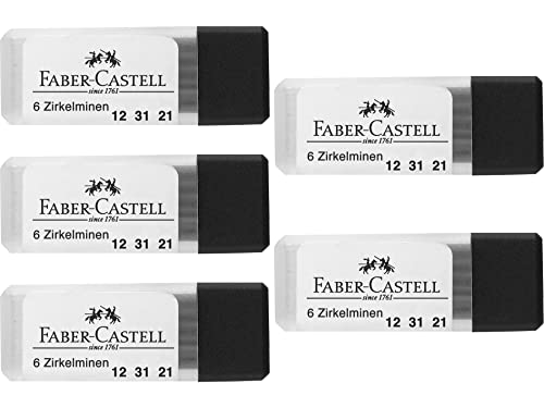 Faber-Castell 205019 - Zirkelminendose, Härtegrad H, Ersatzminen, 5 Dosen mit je 6 Minen von Faber-Castell