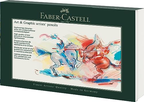 Faber-Castell 210008 - Art & Graphic Set, 36-teilig, mit Polychromos Buntstifte, Bleistifte Graphite Matt und Castell 9000 von Faber-Castell