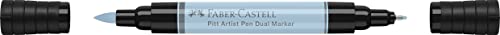 Faber-Castell Art & Graphic Pitt Artist Pen Dual Marker India Ink, Ice Blue, Single Pitt Pen, For Art, Craft, Drawing, Skizzing, Home, School, Uni, Coloring von Faber-Castell