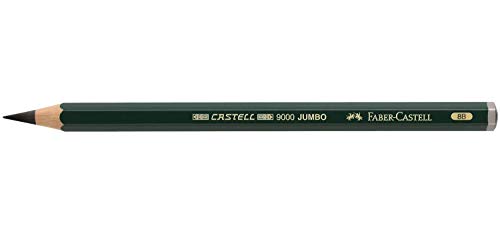 Faber-Castell Bleistifte 9000 Jumbo, groß, 5,3 mm, 8B, 3 Stück von Faber-Castell