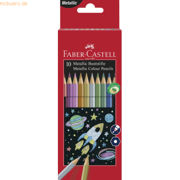 Faber Castell Buntstift metallic VE=10 Stück Kartonetui von Faber Castell