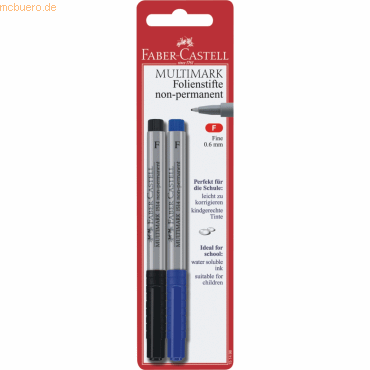 Faber Castell CD-Marker Multimark 0,8 mm blau schwarz Blisterkarte mit Faber Castell CD-Marker Multimark 0,8 mm blau schwarz Blisterkarte mit von Faber Castell
