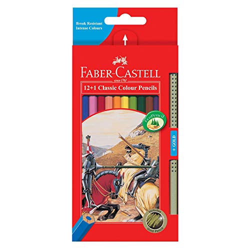 Faber-Castell Classic Buntstift, 12 Stück und 1 Goldstift, (16-115852-G) von Faber-Castell