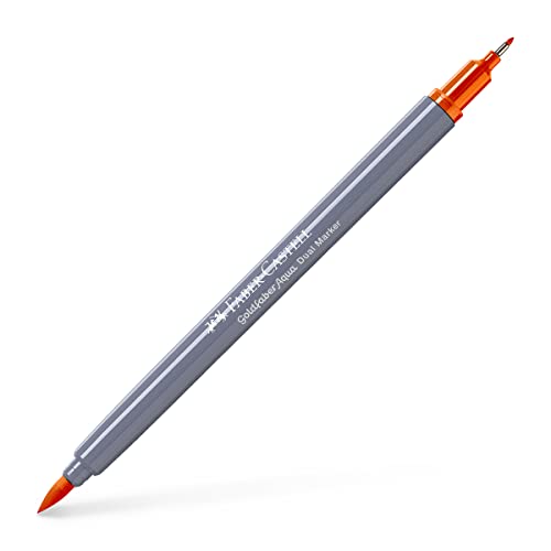 Faber-Castell Creative Studio Goldfaber Aqua Dual Marker, Orange Glaze Single Marker für Kunst, Handwerk, Zeichnen, Skizzieren, Zuhause, Schule, Universität, Ausmalen von Faber-Castell