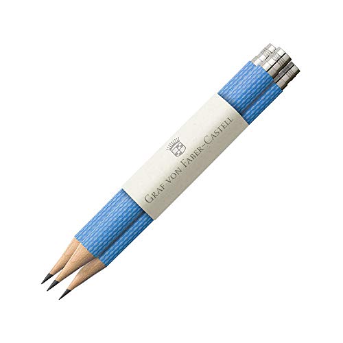 Faber-Castell Ersatzbleistifte von Graf von Faber Castell, Modell Perfekter Bleistift in Gulf Blue, 118668, 3 Stück (1er Pack) von Graf von Faber Castell