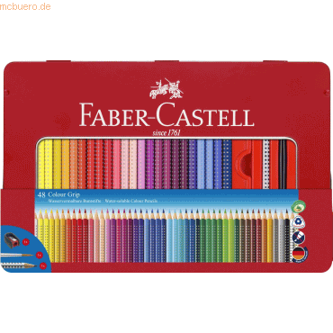 Faber Castell Farbstift Colour Grip VE=48 Stück Metalletui Faber Castell Farbstift Colour Grip VE=48 Stück Metalletui von Faber Castell
