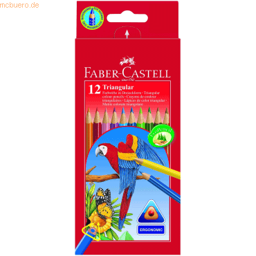 Faber Castell Farbstift Dreikant 12 Farbstifte sortiert im Kartonetui Faber Castell Farbstift Dreikant 12 Farbstifte sortiert im Kartonetui von Faber Castell