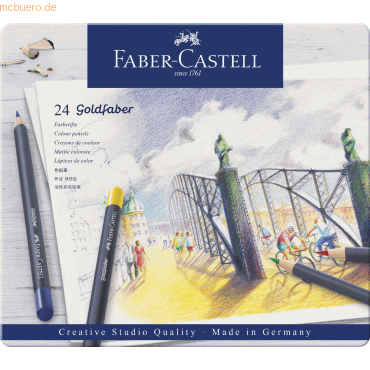 Faber Castell Farbstift Goldfaber permanent sortiert VE=24 Stück Etui von Faber Castell