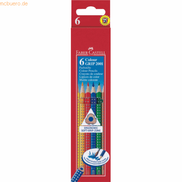 Faber Castell Farbstifte Colour Grip VE=6 Farben Faber Castell Farbstifte Colour Grip VE=6 Farben von Faber Castell