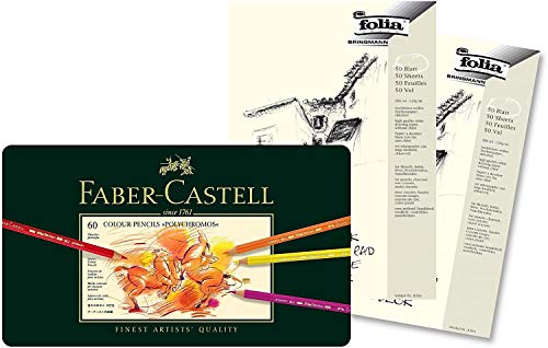 Faber-Castell - Farbstifte Polychromos, 60er Metalletui + Skizzenblöcke A3 von Faber-Castell